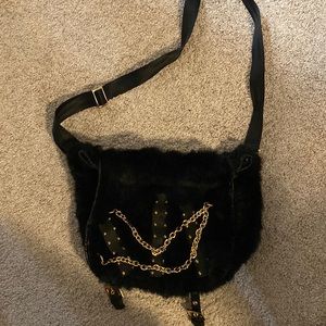 Bcbg girls fur cross body bag